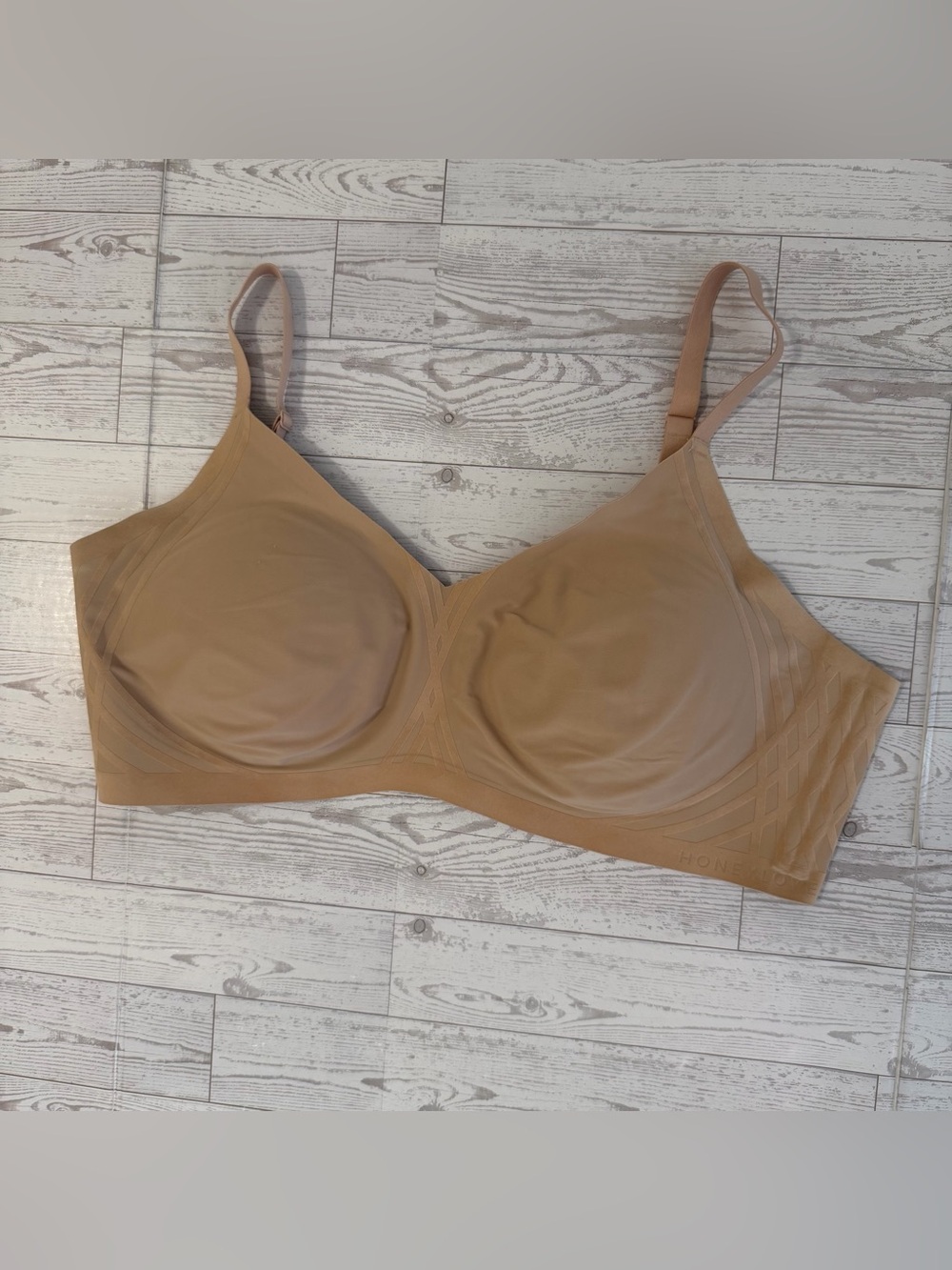 Honeylove Crossover Contour Wireless Bra Nude Beige Shapewear | Womens 3XL